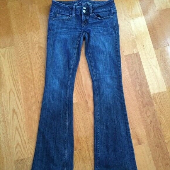 American Eagle Artist Flared Denim Jeans 0 Short - Picture 1 of 4
